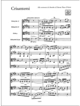Crisantemi e Tre Minuetti - Quartetto d'archi - Partitura e parti